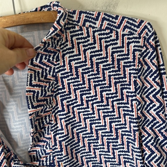 J. McLaughlin Durham Ruffle Top Catalina Cloth 3/4 Sleeve Size XL - Picture 14 of 16